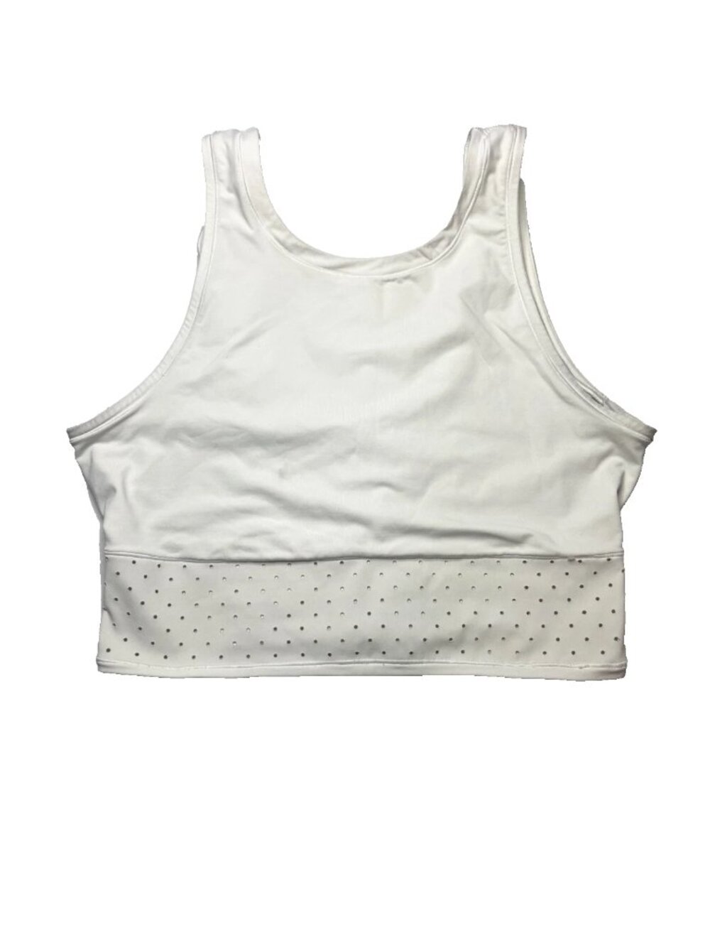 LULULEMON MIND OVER MILES WHITE CROP TOP SIZE 6 EUC Gym Workout Train